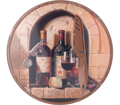 Доска разделочная AGNESS 895-178 с ножом d27,5*1,2см