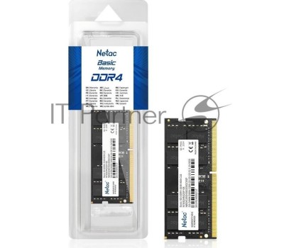 NETAC Память DDR4 16GB 3200MHz NTBSD4N32SP-16 Basic RTL PC4-25600 CL22 260-pin 1.2В single rank Ret