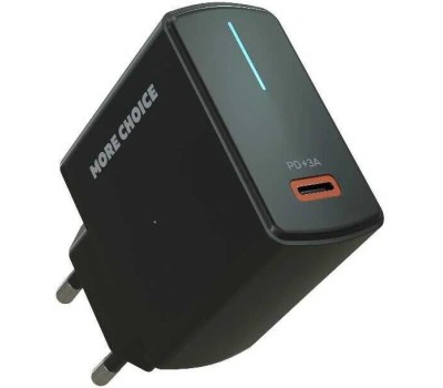 СЗУ MORE CHOICE (4610196409936) NC60 1USB-C 3.0A PD 20W быстрая зарядка Black