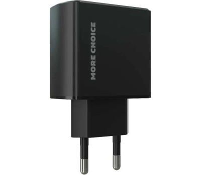 СЗУ MORE CHOICE (4610196409936) NC60 1USB-C 3.0A PD 20W быстрая зарядка Black
