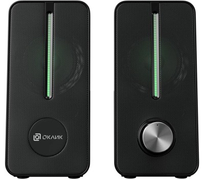 акустика OKLICK Колонки Оклик OK-120U 2.0 черный 6Вт