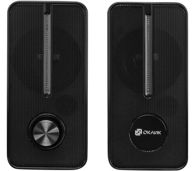 акустика OKLICK Колонки Оклик OK-120U 2.0 черный 6Вт
