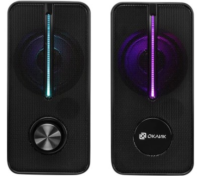 акустика OKLICK Колонки Оклик OK-120U 2.0 черный 6Вт