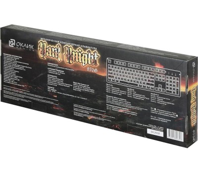 OKLICK Клавиатура 960G Dark Knight, проводная, USB, механическая, черный [499575]