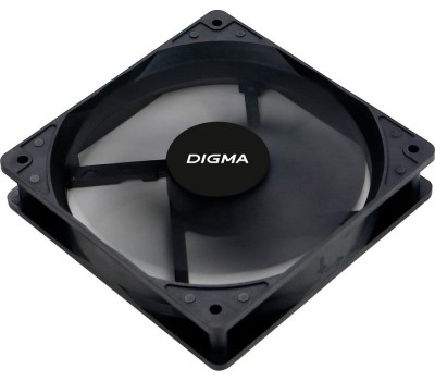 DIGMA Вентилятор DFAN-120-7 120мм, 3-pin, от БП:4-pin (Molex), 1200об/мин, 23 дБ, черный, Ret