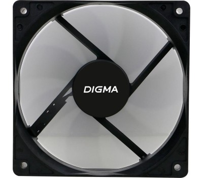 DIGMA Вентилятор DFAN-120-7 120мм, 3-pin, от БП:4-pin (Molex), 1200об/мин, 23 дБ, черный, Ret