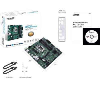 Материнская плата ASUS Материнская плата PRO Q670M-C-CSM, Socket LGA 1700, Intel Q670, mATX, Ret