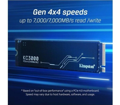 Накопитель SSD KINGSTON SSD накопитель KC3000 SKC3000S/512G 512ГБ, M.2 2280, PCIe 4.0 x4, NVMe, M.2