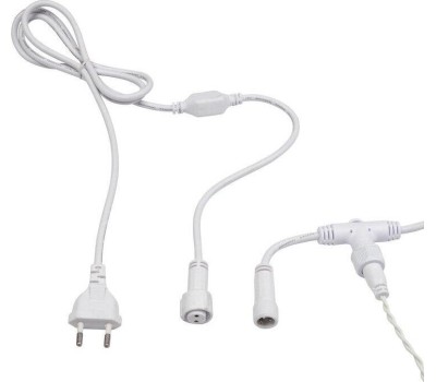 NEON-NIGHT Гирлянда светодиодная Занавес 2х6м 768 LED ТЕПЛЫЙ БЕЛЫЙ прозрачный ПВХ IP65 эффект мерцания 230В нужен блок 303-500-1