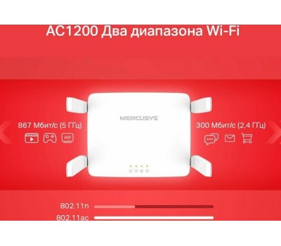 Mercusys MR30 Двухдиапазонный Wi-Fi роутер AC1200 ISP PROJ