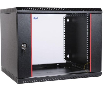 ЦМО Шкаф коммутационный ШРН-Эконом ШРН-Э-6.500-9005 настенный, стеклянная передняя дверь, 6U, 600x342x520 мм