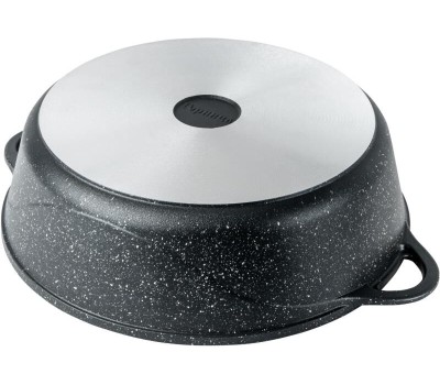 Жаровня ГОРНИЦА Жаровня а/пр литая 32/9,5см стекл/кр Гранит ТМ