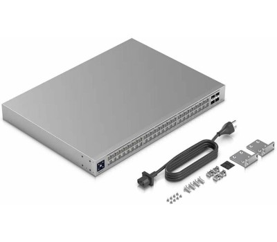 Коммутатор UBIQUITI Коммутатор USW-Pro-Max-48 48-port, Layer 3 Etherlighting™ switch with 32х1G RJ45, 16x2.5G, 4х10G SFP+