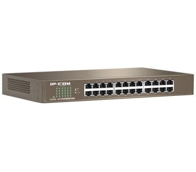IP-COM Коммутатор G1024D Коммутатор неуправляемый, 24 порта 24x1 Гбит/с, установка в стойку, металлический корпус