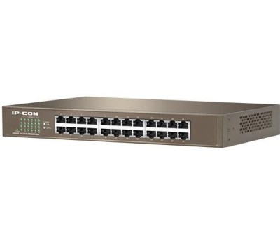IP-COM Коммутатор G1024D Коммутатор неуправляемый, 24 порта 24x1 Гбит/с, установка в стойку, металлический корпус