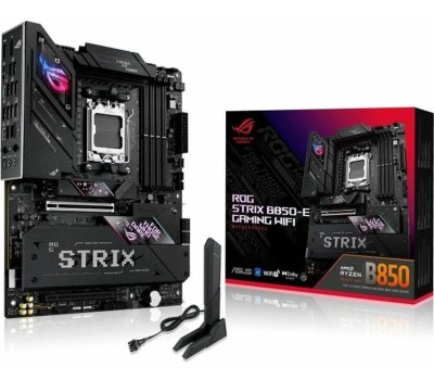 Материнская плата ASUS ROG STRIX B850-E GAMING WIFI (Socket AM5, ATX, 4xDDR5(256GB), DP/HDMI/USB4, 1xPCIe 5.0x16/1xPCIe 4.0x16, 1xLAN (5GbE), Wi-Fi 7, BT, 4xSATA 6Gb/s, 5xM.2, 2xType-C, 6xUSB 3.2, 4xUSB 2.0)