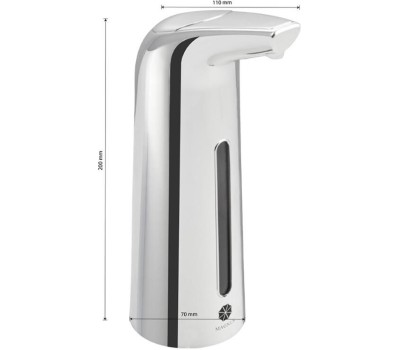 МАГНУС - Дозатор СЕНСОРНЫЙ, НАСТОЛЬНЫЙ, для жидкого МЫЛА, пластик АБС, ХРОМ, 400 мл, питание 4АА 710