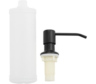 Brimix - Дозатор для жидкого мыла и моющих средств, ГРАФИТ, врезной, под раковину, пластиковый, 300 мл, 6285