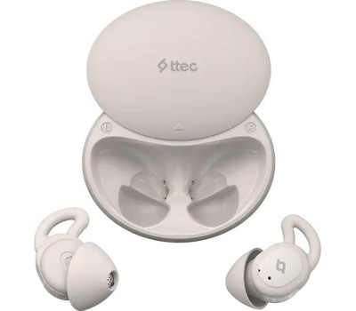 TWS наушники TTEC Наушники беспроводные AirBeat Dream TWS Bluetooth In-Ear Sleep Headset. Цвет: бежевый