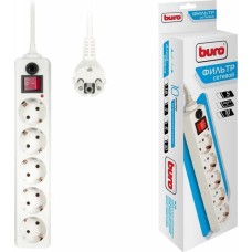 Сетевой фильтр BURO 500SH-5-W 5м 5 розеток белый