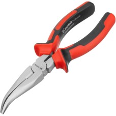 Длинногубцы MATRIX Nickel, 180 мм, никелированные, двухкомпонентные рукоятки 17422