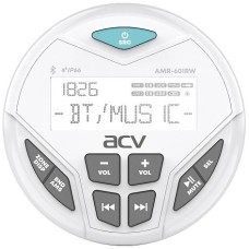 Морская магнитола ACV MARINE AMR-601RW морской ресивер круглый/белый/4х50Вт/Bluetooth/USB/SD/FM/AM/