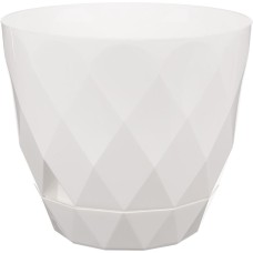 Горшок цветочный HOMVER Laurel D220мм, 4,5л с поддоном (белый) 221611029/01
