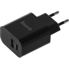 BURO Сетевое зар./устр. BUWD1 20W 3A (PD+QC) USB-C/USB-A универсальное черный (BUWD18P110BK)