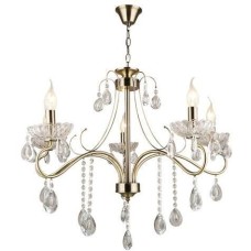 HIPER Люстра H220-5, 5 х 40 Вт, античная бронза/прозрачный