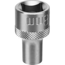 Головка торцевая STELS Головка торцевая, 8 мм, двенадцатигранная, CrV, под квадрат 1/2, хромированная 13647