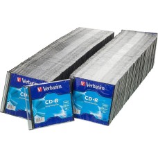 VERBATIM Оптический диск CD-R 700МБ 52x, 200шт., slim case [43347]