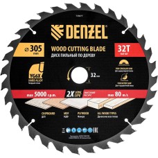 DENZEL Пильный диск по дереву ф305 х 32 мм, 32 зубьев 733677