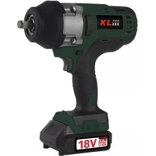 KLPRO Профессиональный бесщеточный гайковерт аккумуляторный KLSS18BHX-50 (18В, Li-ion-2шт, 5.0Ач, 800Нм, 2 скорости, подсветка,З/У,в кейсе)