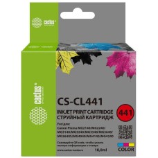 CACTUS Картридж струйный CS-CL441 CL-441 многоцветный (18мл) для Canon PIXMA MG2140/ MG3140 с чипом