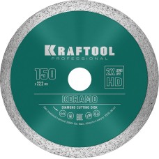 KRAFTOOL KERAMO, 150 мм, (22.2 мм, 10 х 1.8 мм), сплошной алмазный диск (36684-150)