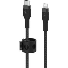 BELKIN Кабель BoostCharge PRO Flex USB-C-Lightning Braided Silicone Cable. Длина: 1м. Цвет: черный