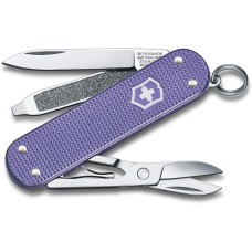 VICTORINOX Нож перочинный Classic SD Alox Electric Lavender (0.6221.223G) 58мм 5функц. подар.коробка