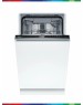 BOSCH Встраиваемая посудомоечная машина SPV4HMX14Q, узкая, ширина 44.8см, полновстраиваемая, загрузка 10 комплектов, нержавеющая сталь
