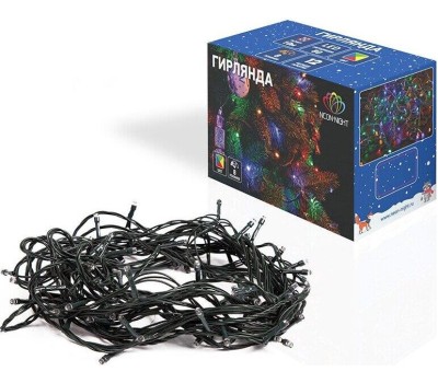 Электрогирлянды NEON-NIGHT (303-049) Гирлянда Твинкл Лайт 10 м мультиколор