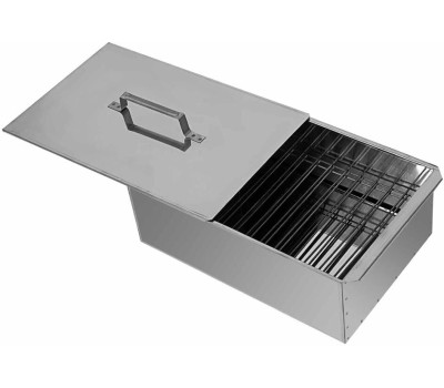 Коптильня PALISAD Коптильня двухъярусная 420X270X175, нерж. сталь, 0,8 мм с поддоном