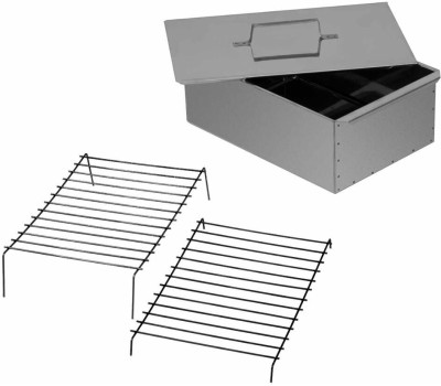 Коптильня PALISAD Коптильня двухъярусная 420X270X175, нерж. сталь, 0,8 мм с поддоном