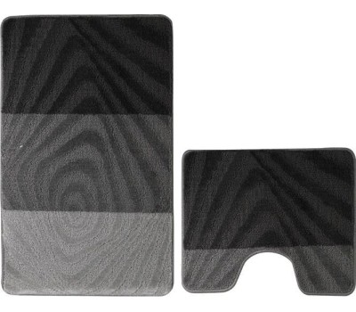 Коврик д/ванной комнаты САНАКС 00230 Коврик в ванную SILVER 202020 двойной АНТРАЦИТ 60х100+50х60см