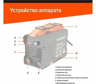 Аппарат сварочный PATRIOT 605302135 WM 181SMART MMA Аппарат сварочный