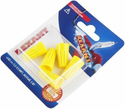 REXANT (07-5219) СИЗ-4, O 4,8 ММ 1,5-9,5 ММ2, ЖЕЛТЫЙ