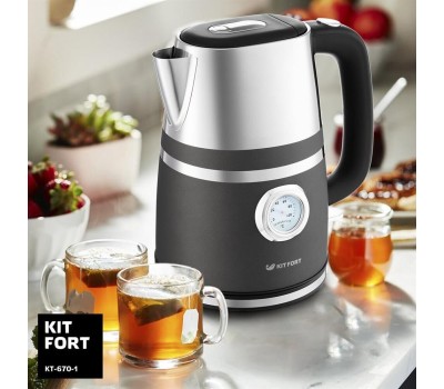 Чайник KITFORT КТ-670-1 графит (металл)