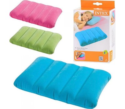 Подушка надувная INTEX Подушка надувная детская KIDZ 43x28x9 см (3 цв, велюр) .(в коробке) Арт. 68676NP