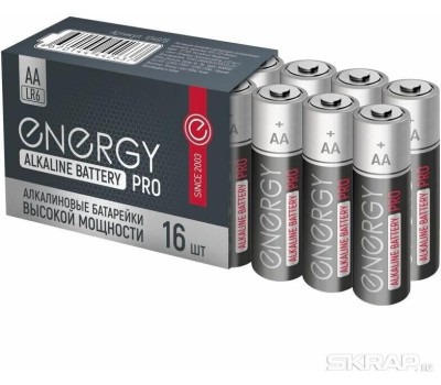 Батарейка алкалиновая ENERGY Pro LR6/16S (АА) 104978