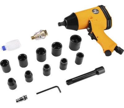 Гайковерт пневматический ударный DEKO DKPT01 SET 3 в чемодане с набором 16 предметов 018-1101