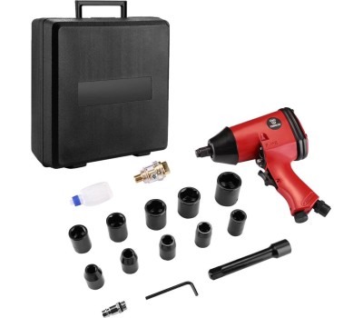 Гайковерт пневматический ударный DEKO DKPT01 SET 3 в чемодане с набором 16 предметов 018-1101
