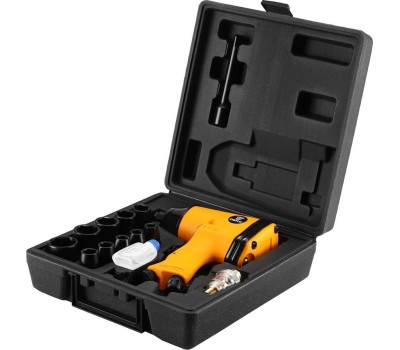 Гайковерт пневматический ударный DEKO DKPT01 SET 3 в чемодане с набором 16 предметов 018-1101